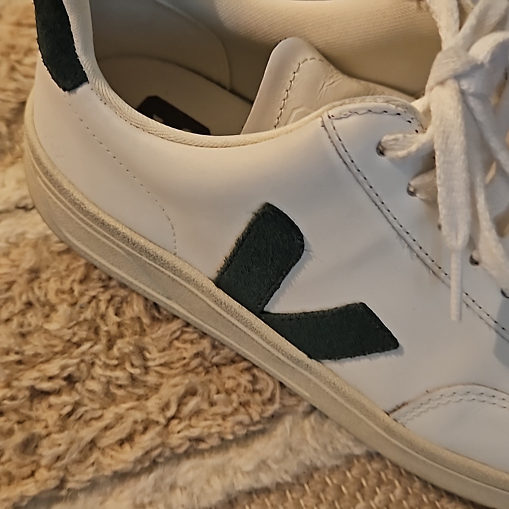 Veja White and Green Sneakers - Picture 3 of 4